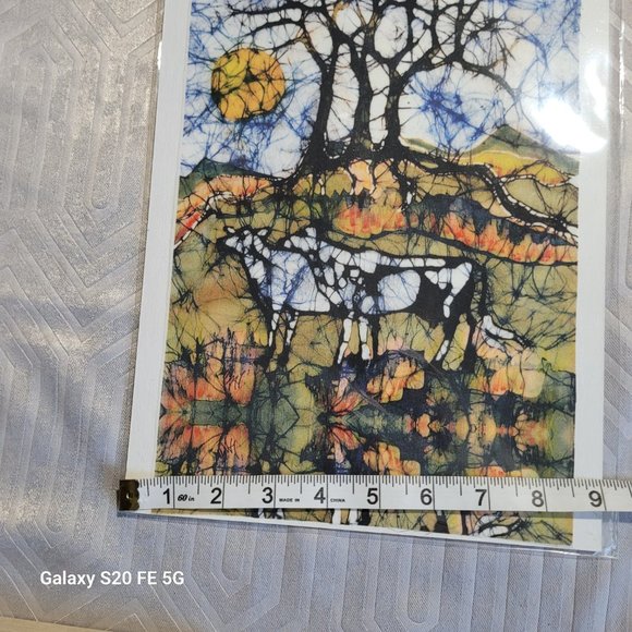 Holsiein Cows Below Autumn Trees Custom Printed Fabric Art by Carol Law Conklin - Picture 11 of 11